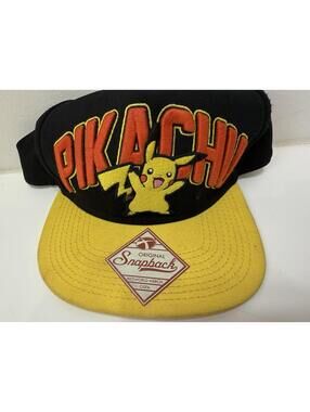 2014 Pokémon - POKEMON Pikachu Embroidered Adjustable Snapback Baseball Cap Hat